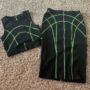 Never worn women’s skirt and crop top set!